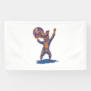 Disco Dog Delight – Funny 70s Party Pup Banner