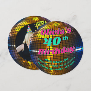Disco Fever: Custom Retro Disco Ball Invitation