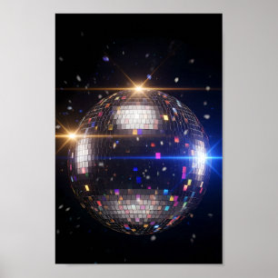 Disco Fever: Shimmering Mirror Ball Poster