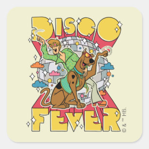 Disco Fever with Scooby and Shaggy Square Sticker