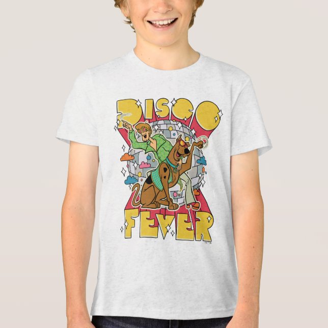 Disco Fever with Scooby and Shaggy Tri-Blend Shirt (Front)