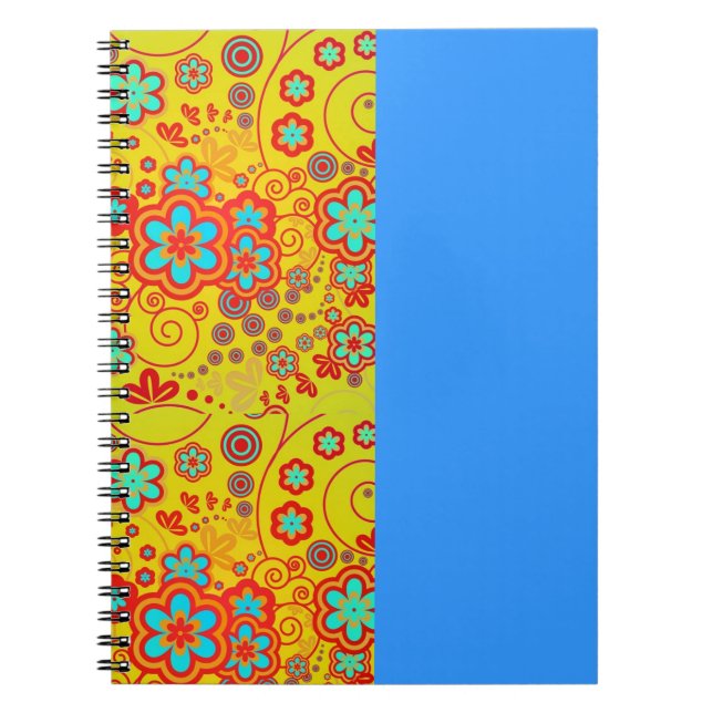Disco Flowers Spiral Notebook (Front)