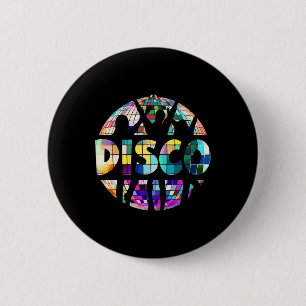 Disco Funny 70s Vintage Theme Dancing 70's Women 6 Cm Round Badge