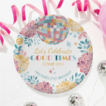 Disco Garden Party Celebrate Good Times Birthday  Paper Plate<br><div class="desc">For your groovy Disco Garden Party birthday celebration, our cute disco birthday party plate is a must-have. Featuring a playful disco ball design adorned with pastel colours, twinkling stars, and pretty flowers, this plate adds a touch of retro fun to your tableware. The colourful text reads "celebrate good times come...</div>
