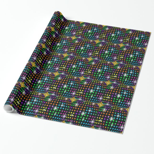 Disco Gift Wrap - SRF (Unrolled)