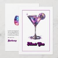 Disco Glam Retro Martini Galaxy Glass Design
