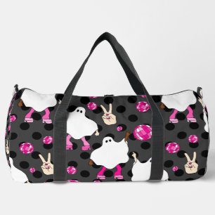 disco halloween african ghost pink  duffle bag
