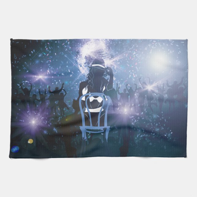 Disco Heartbeat Tea Towel (Horizontal)