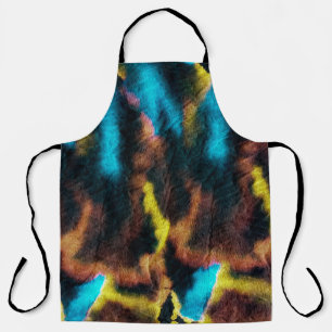 Disco Ikat Pattern. Coloured Dirty Art Background. Apron