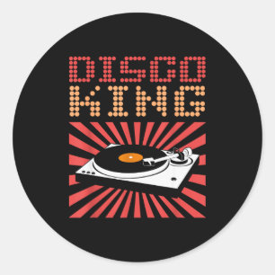 Disco King 70s Disco Themed Shirt Vintage Retro Te Classic Round Sticker