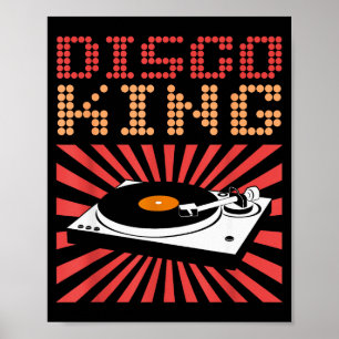 Disco King 70s Disco Themed Shirt Vintage Retro Te Poster