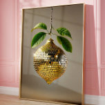 Disco Lemon Wall Art, Aesthetic Pop Art Home  Poster<br><div class="desc">Turn your space into an instant conversation starter with this Disco Lemon Wall Art – a dazzling fusion of pop art humour, retro vibes, and unexpected fruit-themed fun. This bold and vibrant design reimagines a classic lemon as a glimmering disco ball, suspended from a leafy branch and ready to party....</div>
