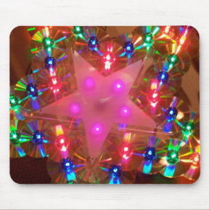 Disco Lights Star Mouse Pad