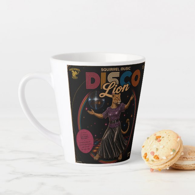 Disco Lion Duo Latte Mug (In Situ)