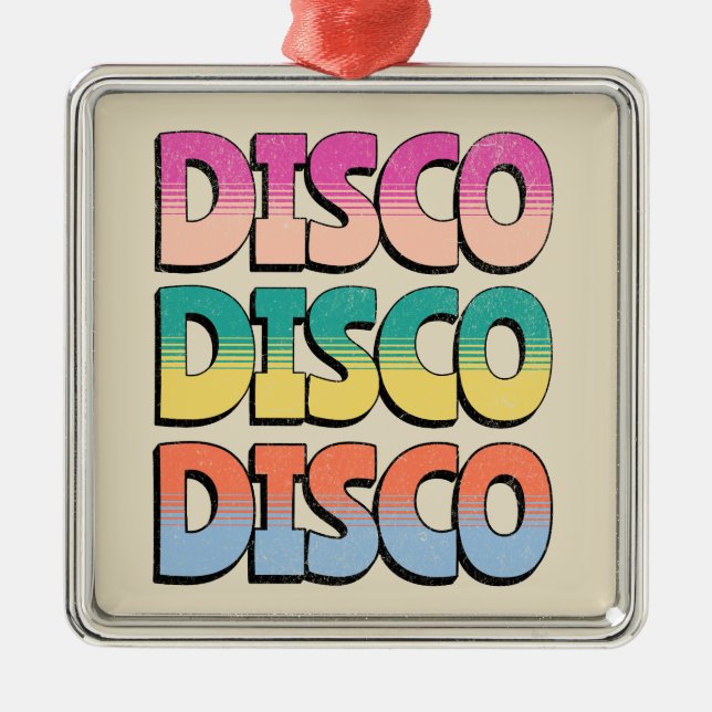 Disco Music Metal Tree Decoration (Front)