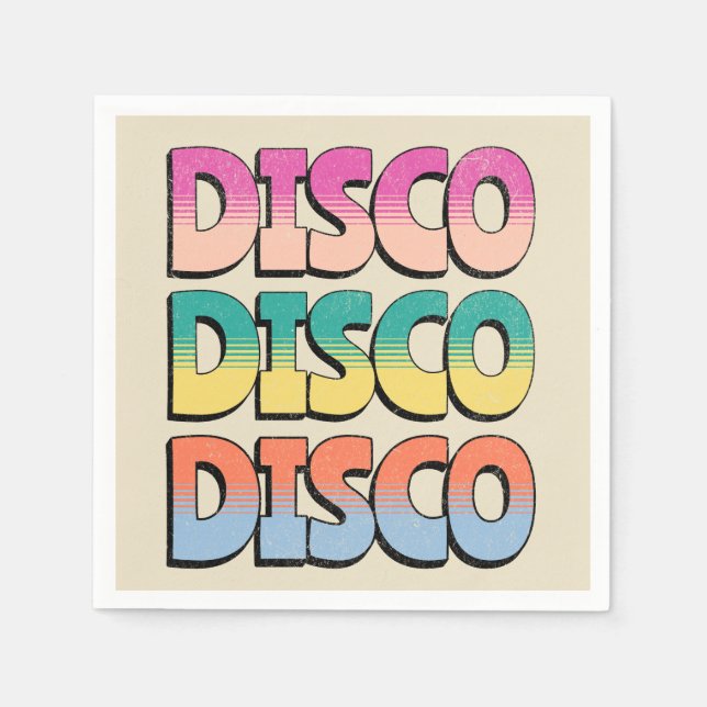 Disco Music Napkin (Front)