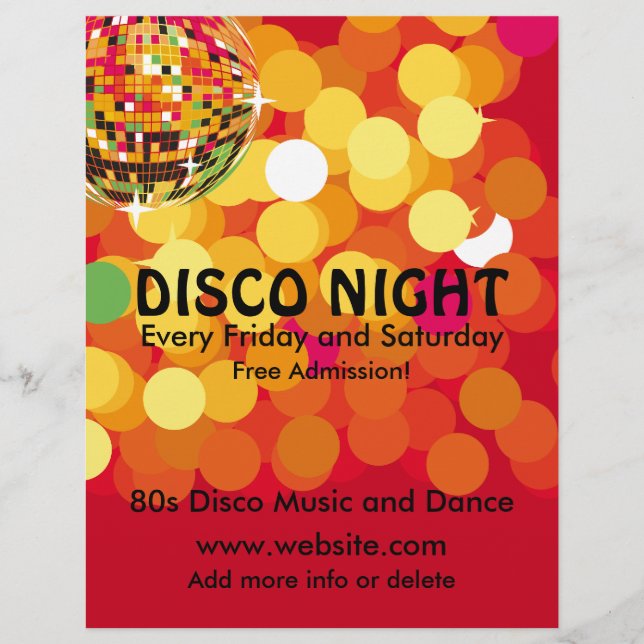 Disco Night 2 Music Flyer (Front)