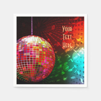 Disco Night 70's Retro Disco Ball Napkins