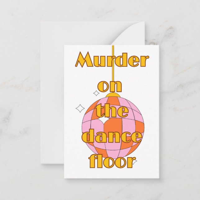 Disco on the dance floor  card (Front)