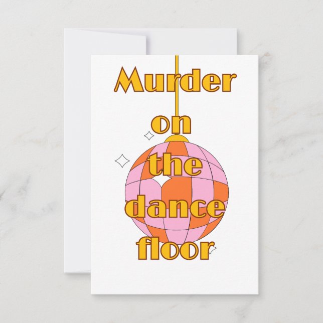 Disco on the dance floor  thank you card (Front)