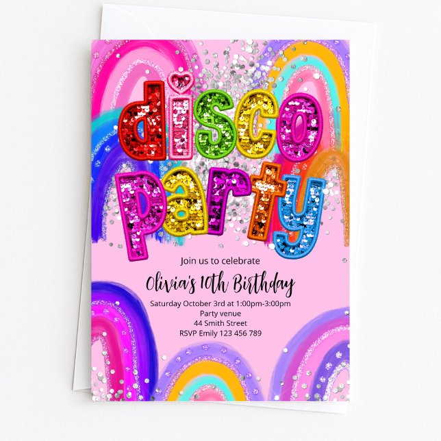 Disco Party Birthday Invitation (Creator Uploaded)