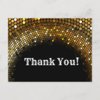 disco party, glitter, dance, party thank you card