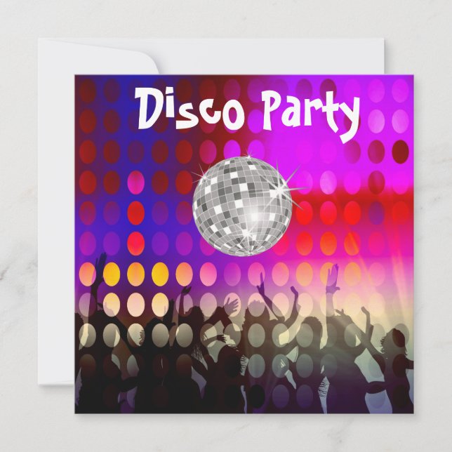 Disco Party invitation (Front)