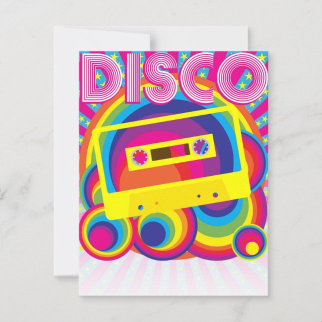 Disco Party Invitation (Front)