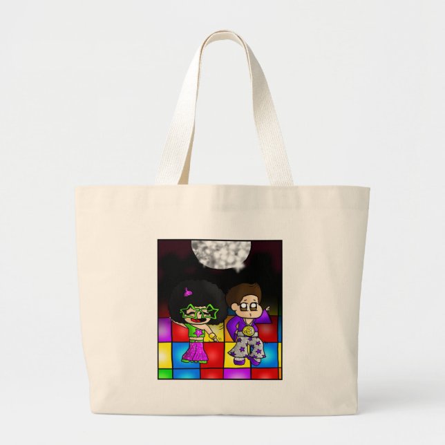 Disco party large tote bag (Front)