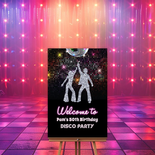 Disco Party Retro 70s Party Welcome Sign (Creator Uploaded)