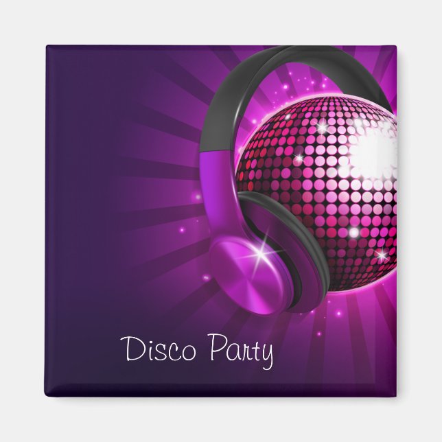 Disco Party Save the Date Magnet (Front)
