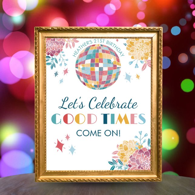 Disco Party Sign Celebrate Good Times (Creator Uploaded)