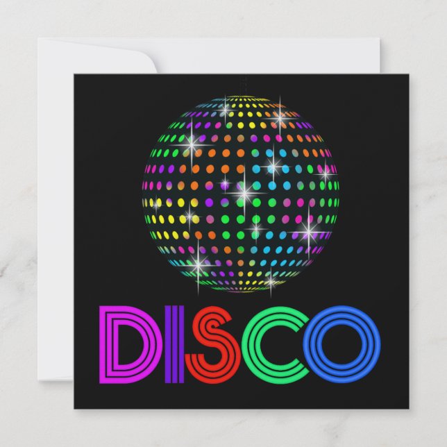 DISCO Party - SRF Invitation (Front)