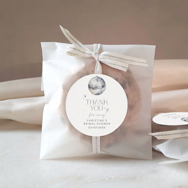 Disco Party Thank You  Classic Round Sticker (Creator Uploaded)