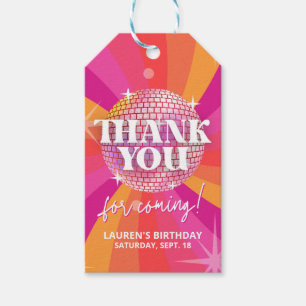 Disco Party Thank You for Coming Favour Tag, SARA Gift Tags
