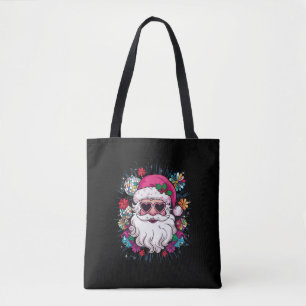 Disco Pink Santa Christmas Funny Xmas Party Tote Bag