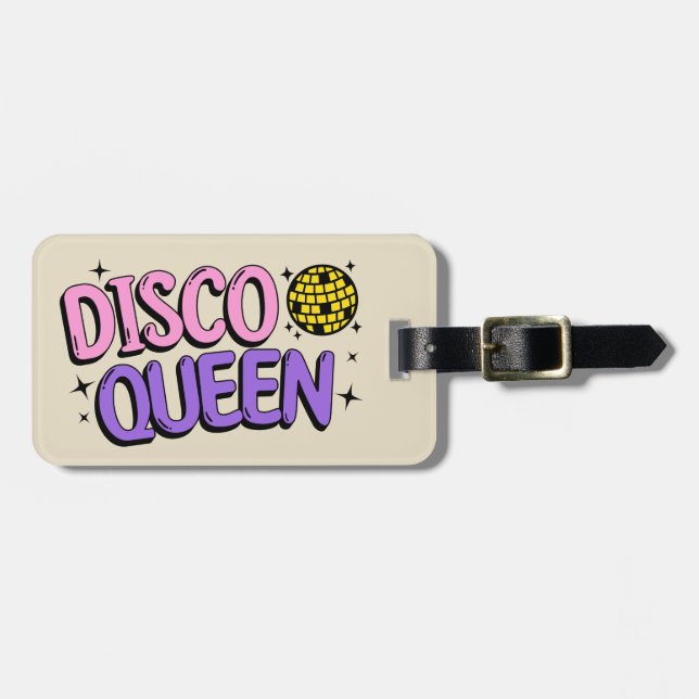 Disco queen luggage tag (Front Horizontal)
