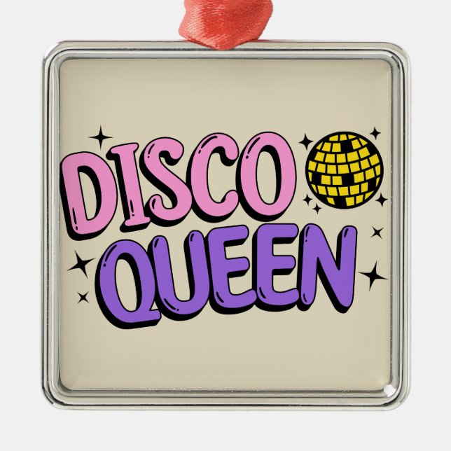 Disco queen metal tree decoration (Front)