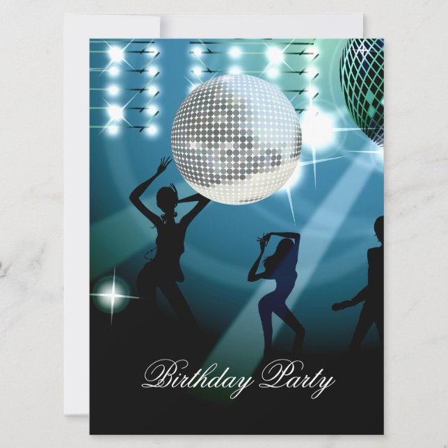 Disco Retro Birthday Party Invitation (Front)
