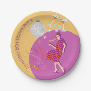 Disco Retro Groove! Party of Your Dreams Paper Plate