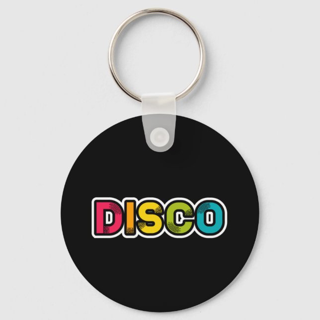 DISCO retro vinyl Key Ring (Front)