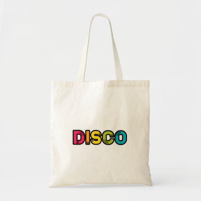 DISCO retro vinyl Tote Bag (Front)