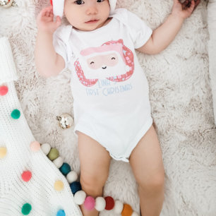 Disco Santa Girls First Christmas Baby Bodysuit
