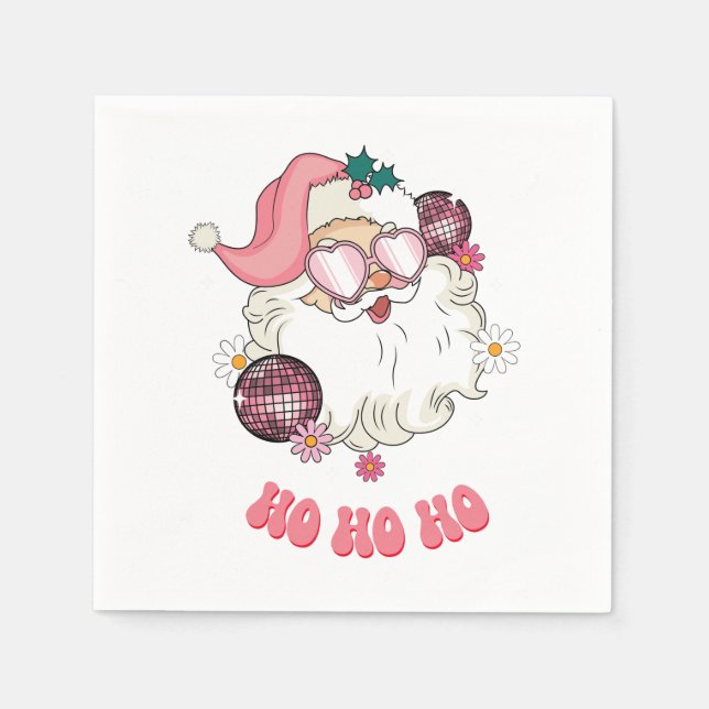 Disco Santa | Ho Ho Ho |  Napkin (Front)