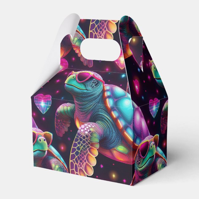 Disco Sea Turtle Favour Box (Front Side)