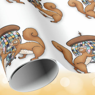Disco Squirrels Birthday Wrapping Paper