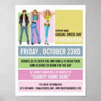 Disco Style, Casual Dress Day Fundraiser Advert
