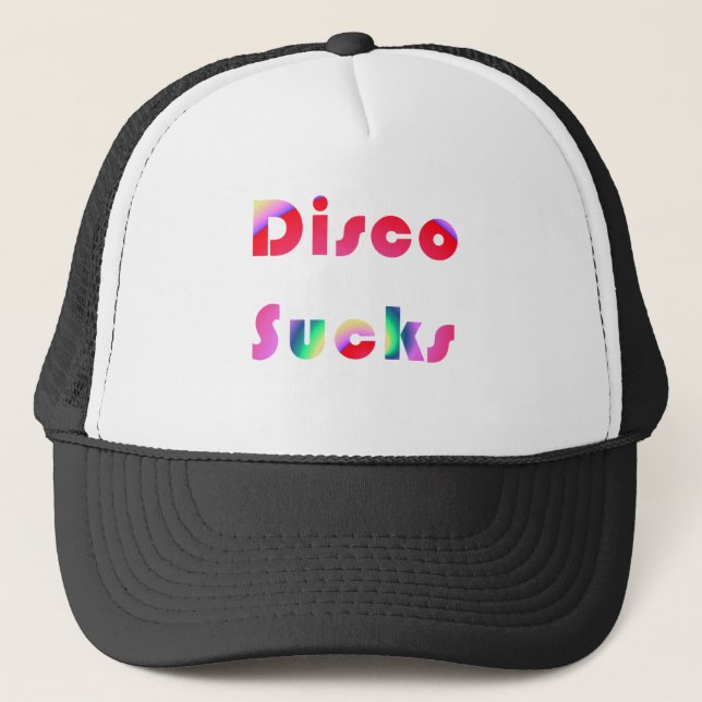 Disco Sucks Trucker Hat (Front)