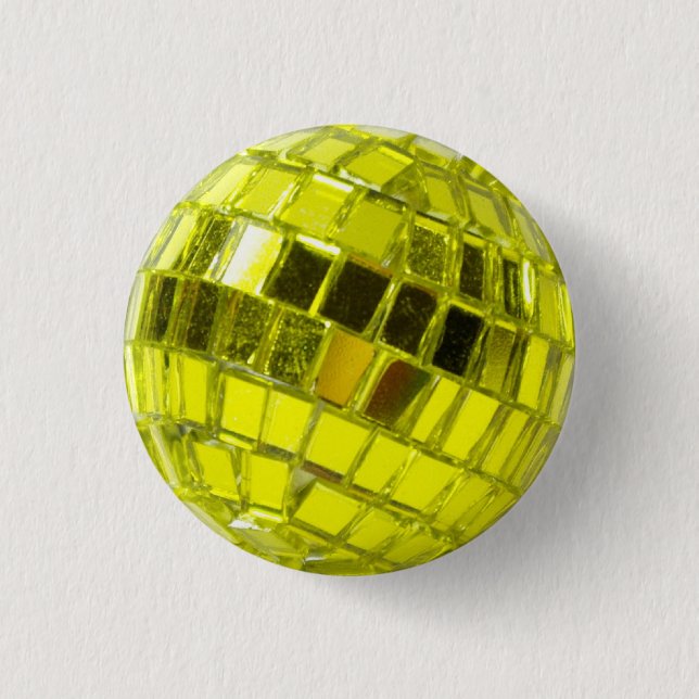 Disco swipes in - Minis Swell with Facets Green 3 Cm Round Badge (Front)