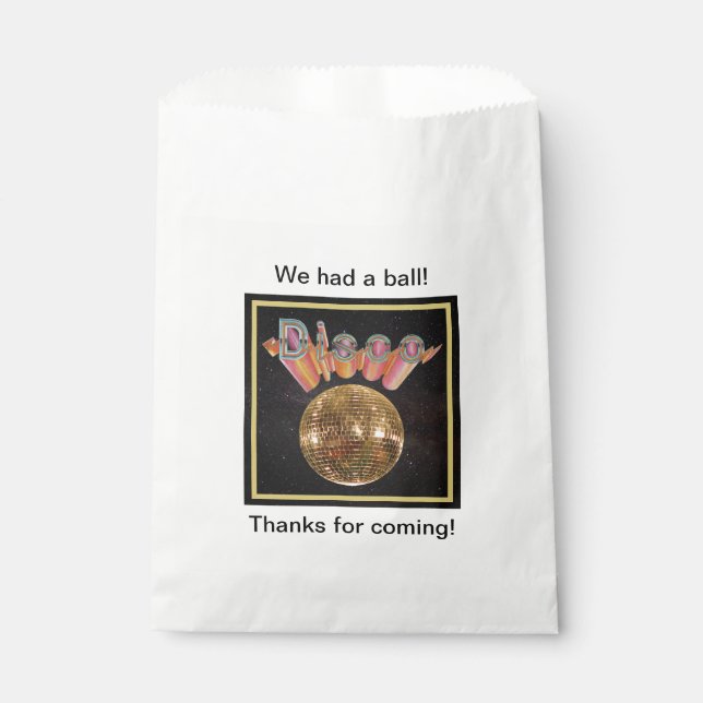 Disco the Night Away Favour Bags (Front)